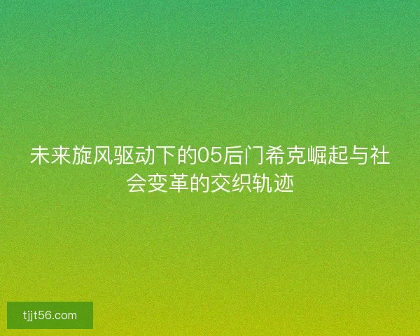 未来旋风驱动下的05后门希克崛起与社会变革的交织轨迹