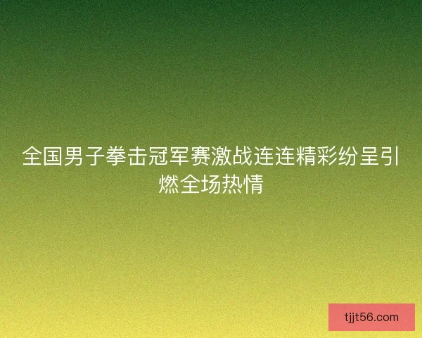 全国男子拳击冠军赛激战连连精彩纷呈引燃全场热情